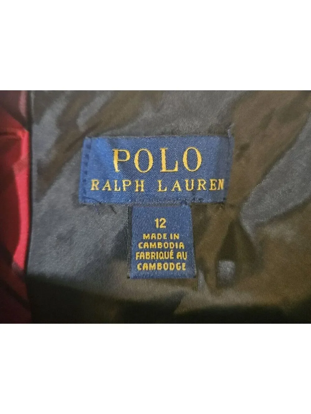 Polo Ralph Lauren Christmas Girls 12 Red Black Tartan Plaid Fit & Flare Dress